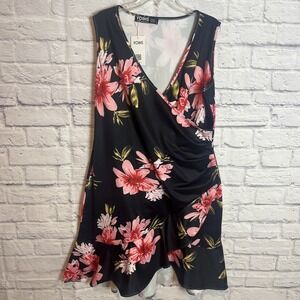 Yoins Your Inspiration NWT Floral Tropical Resort Wear Wrap Dress Size XXL